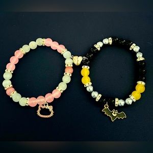 Set of Long distance bracelets relationships, friendship bracelet